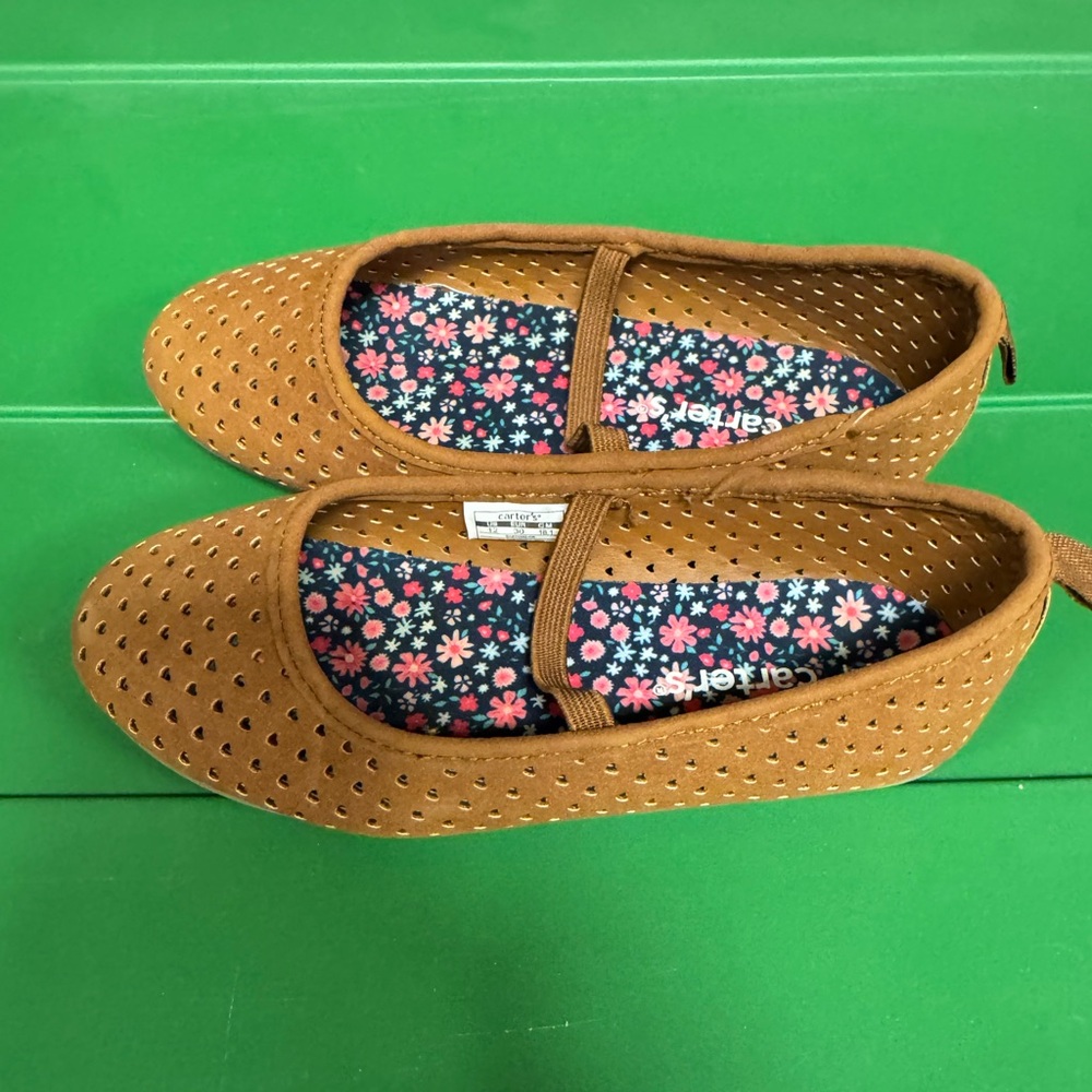 Carters Brown Perforated Mary Janes